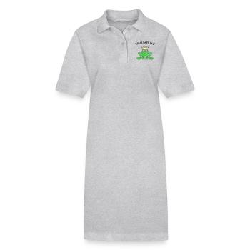 Prince Charmant Grenouille Roi - Robe polo bio PAIGER Stanley/Stella Femme - gris chiné - Devant