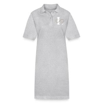 Unendlicher Buchstabe - Stanley/Stella Frauen Bio-Polokleid PAIGER - Grau meliert - Vorne