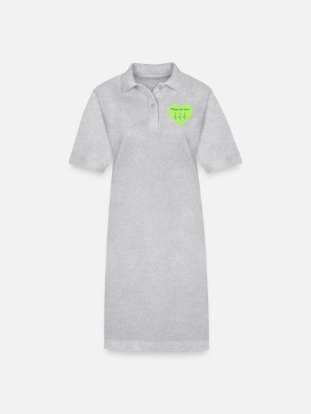 Pflege - Stanley/Stella Frauen Bio-Polokleid PAIGER - Grau meliert
