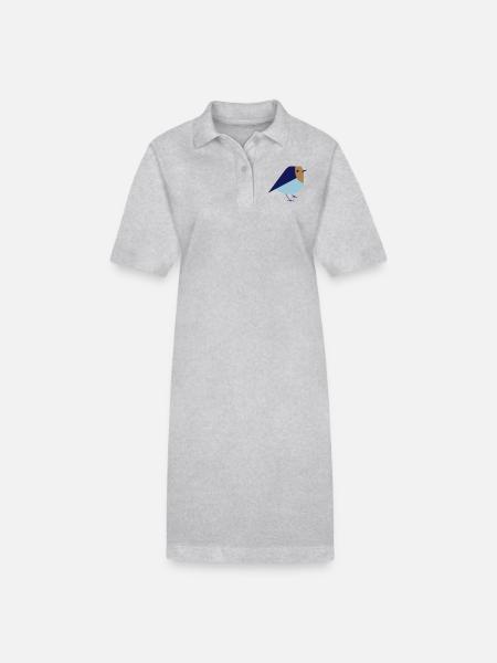 Vogel - Stanley/Stella Frauen Bio-Polokleid PAIGER - Grau meliert