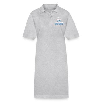 Major super pouvoir homme - Robe polo bio PAIGER Stanley/Stella Femme - gris chiné - Devant