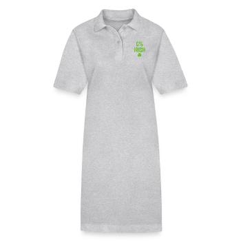 0% Irlandais Vintage St. Patrick cadeaux T-shirt de jour - Robe polo bio PAIGER Stanley/Stella Femme - gris chiné - Devant