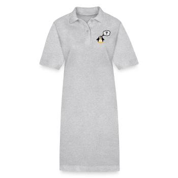 Pinguine Fragezeichen - Stanley/Stella Frauen Bio-Polokleid PAIGER - Grau meliert - Vorne