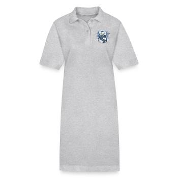 gxp snowy owl vector art - Stanley/Stella PAIGER Organic Women’s Polo Dress - heather grey - Front