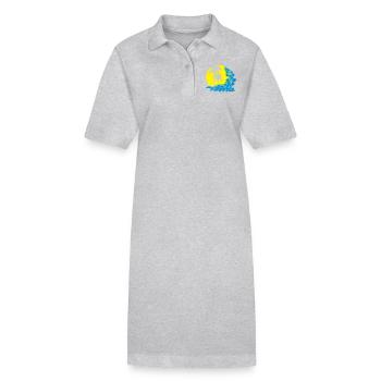 Palm Sunset - Robe polo bio PAIGER Stanley/Stella Femme - gris chiné - Devant