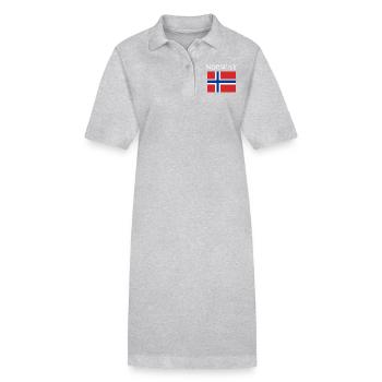 Norwegen meine Liebe - Stanley/Stella Frauen Bio-Polokleid PAIGER - Grau meliert - Vorne