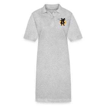 sheriff - Robe polo bio PAIGER Stanley/Stella Femme - gris chiné - Devant