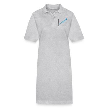 line arrow line upwards earnings ascending - Stanley/Stella PAIGER Organic Women’s Polo Dress - heather grey - Front