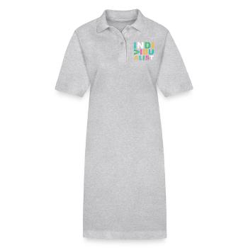 Individuell - Individualist - Stanley/Stella Frauen Bio-Polokleid PAIGER - Grau meliert - Vorne