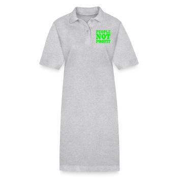 People not profit - Robe polo bio PAIGER Stanley/Stella Femme - gris chiné - Devant