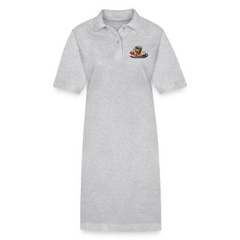 TEE-ZEIT - Stanley/Stella Frauen Bio-Polokleid PAIGER - Grau meliert - Vorne