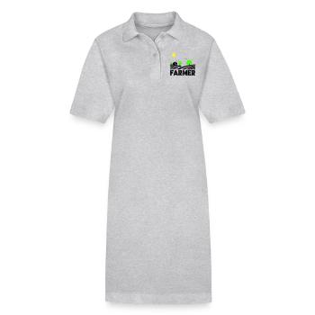 farmer - Stanley/Stella PAIGER Organic Women’s Polo Dress - heather grey - Front