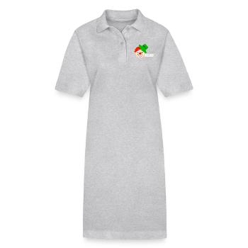 Clown sagt helau - Stanley/Stella Frauen Bio-Polokleid PAIGER - Grau meliert - Vorne