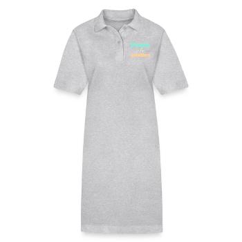 Santé mentale - Robe polo bio PAIGER Stanley/Stella Femme - gris chiné - Devant