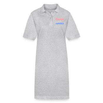 Santé mentale - Robe polo bio PAIGER Stanley/Stella Femme - gris chiné - Devant