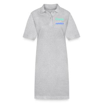 Santé mentale - Robe polo bio PAIGER Stanley/Stella Femme - gris chiné - Devant