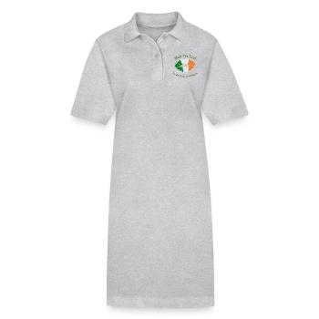 Mad For Trad Fleadh Cheoil na hÉireann 2024 - Stanley/Stella PAIGER Organic Women’s Polo Dress - heather grey - Front