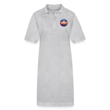 Fête du festival - Robe polo bio PAIGER Stanley/Stella Femme - gris chiné - Devant