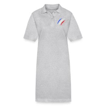 krallen frankreich - Stanley/Stella Frauen Bio-Polokleid PAIGER - Grau meliert - Vorne