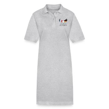 Binationalités France Allemagne FrancoAllemand - Robe polo bio PAIGER Stanley/Stella Femme - gris chiné - Devant
