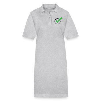 Ein Häkchen - Stanley/Stella Frauen Bio-Polokleid PAIGER - Grau meliert - Vorne