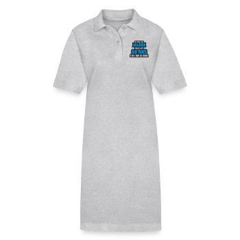 ne soyez pas jaloux parce qu'à 60 ans j'ai l'air - Robe polo bio PAIGER Stanley/Stella Femme - gris chiné - Devant