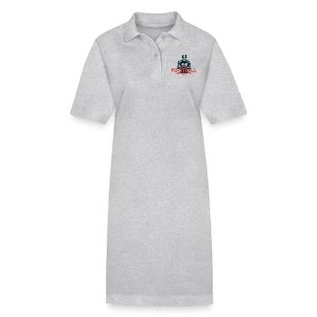 C’est le football - Robe polo bio PAIGER Stanley/Stella Femme - gris chiné - Devant