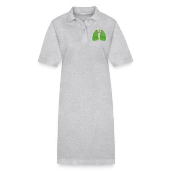 Green lung - Stanley/Stella PAIGER Organic Women’s Polo Dress - heather grey - Front