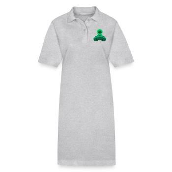 Panzer Logo - Stanley/Stella Frauen Bio-Polokleid PAIGER - Grau meliert - Vorne