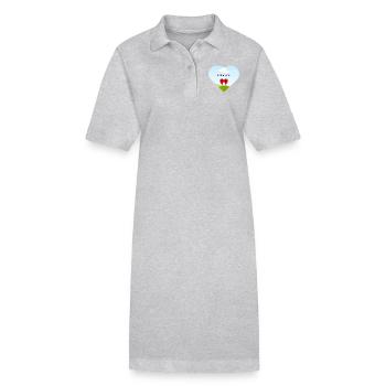 Valentinsgruß - Stanley/Stella Frauen Bio-Polokleid PAIGER - Grau meliert - Vorne