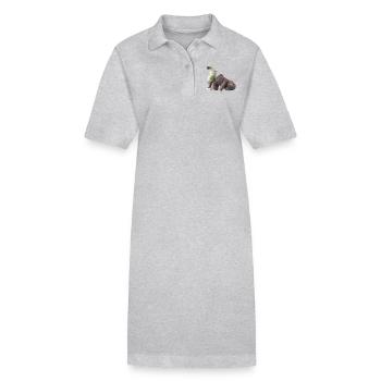 lapin ourson - Robe polo bio PAIGER Stanley/Stella Femme - gris chiné - Devant