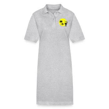 Cocktail Sunset - Robe polo bio PAIGER Stanley/Stella Femme - gris chiné - Devant
