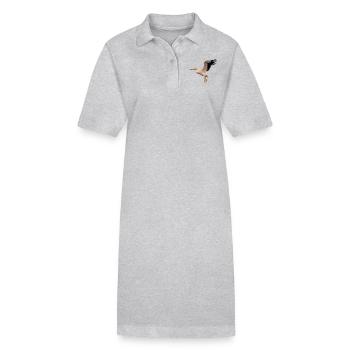 vogel1 oiseau Pélican Pélican - Robe polo bio PAIGER Stanley/Stella Femme - gris chiné - Devant