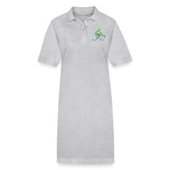 Radfahrer - Stanley/Stella Frauen Bio-Polokleid PAIGER - Grau meliert - Vorne