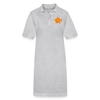 goldfisch raucht - Stanley/Stella Frauen Bio-Polokleid PAIGER - Grau meliert - Vorne