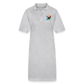dinosaure - Robe polo bio PAIGER Stanley/Stella Femme - gris chiné - Devant
