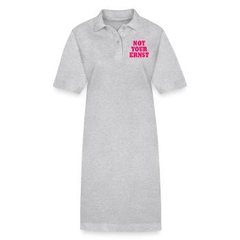 Not your ernst - Stanley/Stella Frauen Bio-Polokleid PAIGER - Grau meliert - Vorne