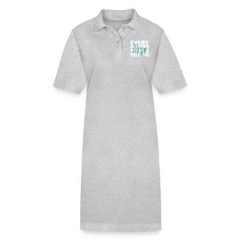 blagues idée cadeau d’anniversaire maillot de bain - Robe polo bio PAIGER Stanley/Stella Femme - gris chiné - Devant