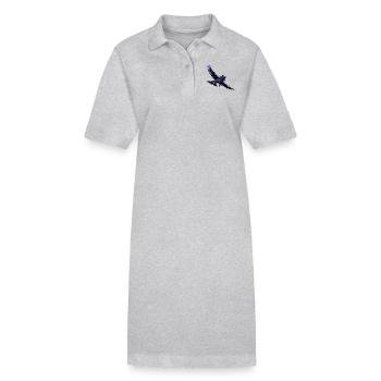 Adler Pilote de chasse - Robe polo bio PAIGER Stanley/Stella Femme - gris chiné - Devant