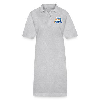 Nap Now Work Later - Stanley/Stella PAIGER Organic Women’s Polo Dress - heather grey - Front