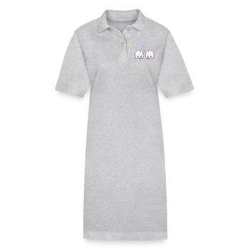 Eisbären verliebt - Stanley/Stella Frauen Bio-Polokleid PAIGER - Grau meliert - Vorne