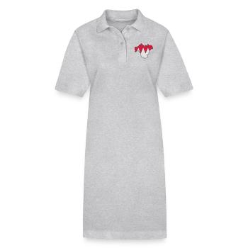 Franken - Stanley/Stella Frauen Bio-Polokleid PAIGER - Grau meliert - Vorne
