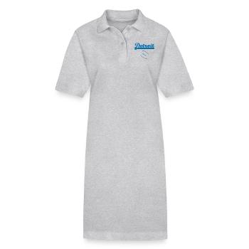 Detroit + Logo - Stanley/Stella Frauen Bio-Polokleid PAIGER - Grau meliert - Vorne