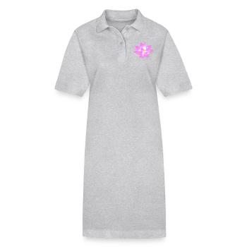 Flower Lotus - Stanley/Stella PAIGER Organic Women’s Polo Dress - heather grey - Front