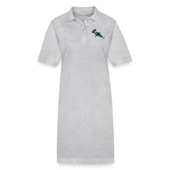 shark - Stanley/Stella PAIGER Organic Women’s Polo Dress - heather grey - Front