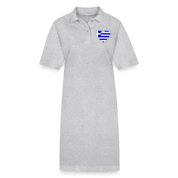 Griechenland - Stanley/Stella Frauen Bio-Polokleid PAIGER - Grau meliert - Vorne