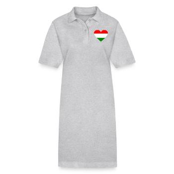 Ungarn - Stanley/Stella Frauen Bio-Polokleid PAIGER - Grau meliert - Vorne