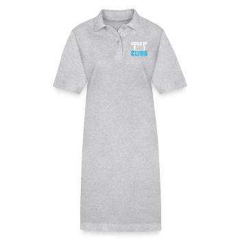 Kletter und Bouldering Shirt - Chalk Up and Climb - Stanley/Stella Frauen Bio-Polokleid PAIGER - Grau meliert - Vorne