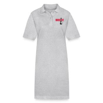 bassist - Stanley/Stella PAIGER Organic Women’s Polo Dress - heather grey - Front