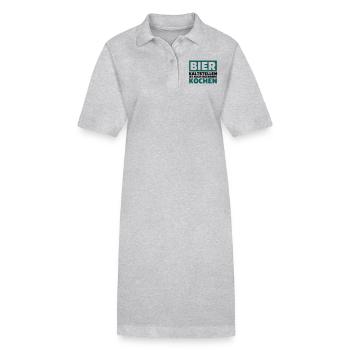 Bier - Stanley/Stella Frauen Bio-Polokleid PAIGER - Grau meliert - Vorne